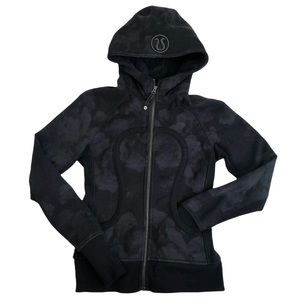 Lululemon Black/Gray Scuba Hoodie in Black Snowy Owl